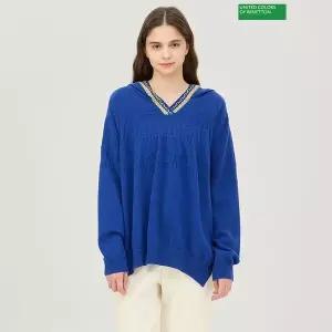 [베네통]후드단 배색 니트 BAKP56461_P405707435