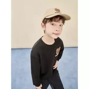[BEANPOLE KIDS] 부클자수 곰돌이 폴키 스웨트 셔츠  블랙 (BI5X41U035) (BI5X41U035)