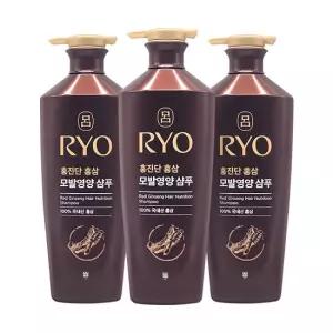 려 홍진단 홍삼 모발영양 샴푸 820ml 3개팩