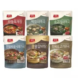 동원 양반 즉석국460g 1개입/왕갈비탕/백합미역국/소고기미역국/차돌육개장/소고기무국/김치청국장/백합우거지된장국/한우사골시래기국