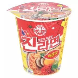 오뚜기 진라면 매운맛 작은컵 65g 12개