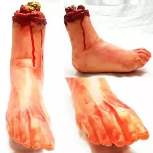 할로윈데이 피묻은 가짜발 장난감 데코 장식 모형발