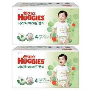 하기스 NEW 통풍좋은 저자즉 네이처메이드 팬티형 기저귀 남아용 4단계 104매