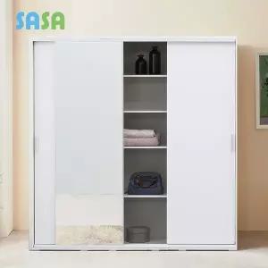 [SASA]사사가구 빅 1800 슬라이딩 옷장 거울도어 선반형