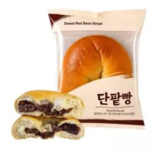 살아있네 단팥빵 95g 부드러운 빵 달콤한 단팥 천원빵 브레드