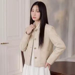 [롯데백화점]올리브데올리브 페이크레더 스탠카라 싱글 자켓 OL6SJ160