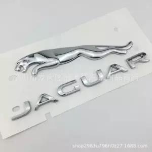 재규어 로고 XJ FPACE 후면 트렁크 레오파드 영어 문자 실버 블랙