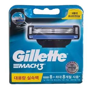 질레트 마하3 면도날 8입 /
