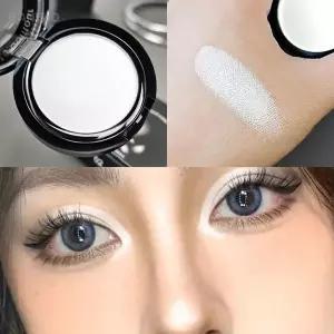 순수한 흰색 컬러 아이섀도 매트 컨투어 하이라이트 메이크업 팔레트 단색 얼굴 브라이트닝 코 섀도우 파우