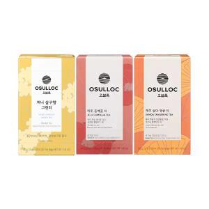 오설록 제주 블렌딩 3종 세트 60입 (제주 허니살구향 + 제주 동백꽃 + 제주 삼다 영귤)