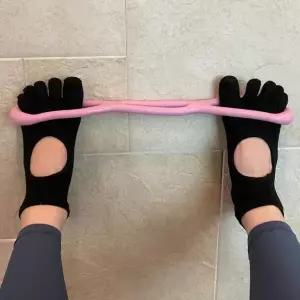 [하프클럽/셀러허브_아웃도어]홈트 필라테스 발가락 양말 블랙