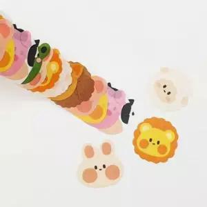 [비케이엠_66]귀여운 동물원 감성 스티커 100p