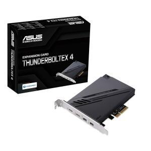 인텔 Thunderbolt 4 JHL 8540 컨트롤러 포함 ASUS ThunderboltEX 4, USB Type-C 포트 2개, 최대 40Gb/s 양방향 대역폭, 디스플레이포트 1.4 지원, 최대 100W 빠른 충전, 블랙