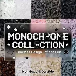 2.6mm 벌크 블랙 화이트 컬러 시리즈 펄러 비즈 리필 팩 1000/5000개 퓨즈블 DIY 아트 크래프트 모자이크