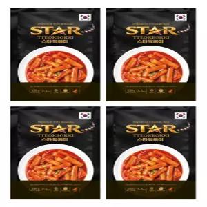 스타떡볶이 밀떡 어육80%부산어묵 특제소스 떡볶이밀키트 530g * 4팩