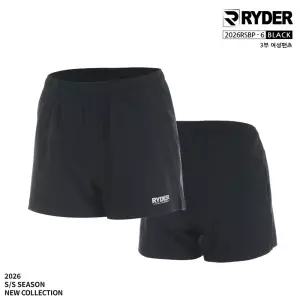 라이더 배드민턴 편한 운동 반바지 여성 3부 팬츠 하의 블랙 2026RSBP-6
