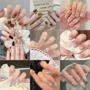 네일아트 셀프네일 예쁜 네일팁 붙이는 스티커 세트