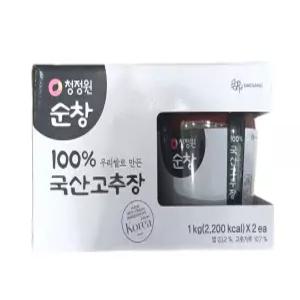 청정원 순창 100% 국산 고추장 1kg x 2개입 코스트코