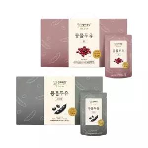 상하목장 콩물두유 팥 180ml, 15팩, 1개+콩물두유 서리태 180ml, 15팩, 1개