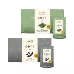 상하목장 콩물두유 쑥 180ml, 15팩, 1개+콩물두유 서리태 180ml, 15팩, 1개