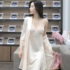 슬립 섹시한 원피스 잠옷 가운 허니문 신혼부부 란제리