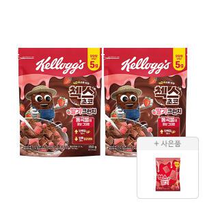 켈로그 첵스초코 딸기크런치 350g, 2개 + 증정(첵스초코 딸기 30g, 1개)