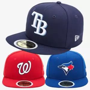 뉴에라 키즈 모자 야구 MLB 어센틱 탬파베이 레이스 피티드 캡 네이비