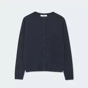 [UNIT](대전신세계)캐시미어 베이직 크루넥 클로버 가디건 (UFKKCA45ZC-CHARCOAL)