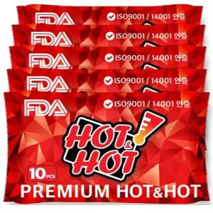 프리미엄 핫팩(RED) 50매 FDA ISO환경인증 캠핑 손난로