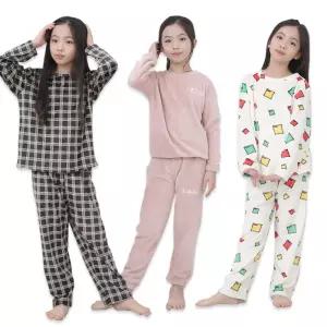 아동 수면 잠옷 울트라 밍크 수면 겨울 한파 데일리 홈웨어 집앞룩 허리밴딩 신축성 캐주얼 기모 따뜻한 부드러운 편안한