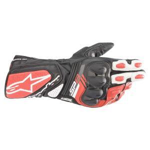 Alpinestars(알파인스타즈) 오토바이 장갑 BLACK WHITE BRIGHT RED (사이즈: L) SP-8 V3 Leather Gloves 3558321