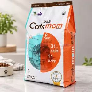 캐츠맘 20kg 뉴캐츠맘 업그레이드 전연령 구내건강고양이사료 대용량 고양이사료