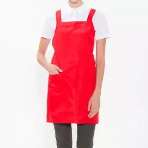 H형 단색 앞치마 레드 요리 주방 미술 공방 화방 카페