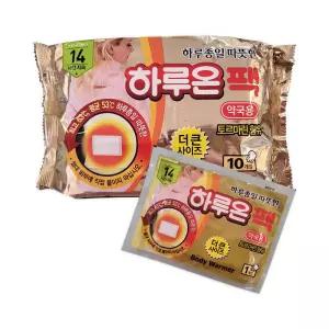 (튼튼)하루온팩 10매 대형 붙이는 핫손팩 귀도리 발바닥 찜질 난로