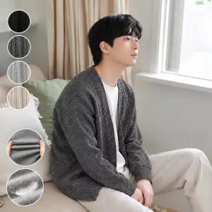 편안한 세미오버핏 V넥 니트 가디건 남자 남성 빅사이즈 110 데일리 봄 가을 간절기 아우터