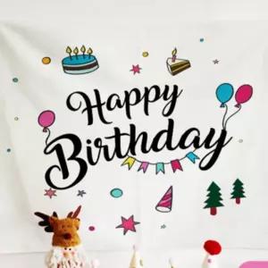 생일축하 현수막 포스터 생일파티 배경천 파티용품