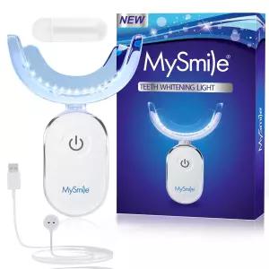 MySmile LED 치아 미백 가속기 블루라이트 28개 10분 USB 충전식
