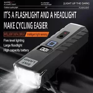 USB 충전식 자전거 라이트 야간 라이딩을 위한 자동 조명 감지 헤드라이트 강력한 LED 손전등