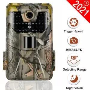 Suntekcam HC900A 36MP 2.7K IP65 방수 야생동물 감시 카메라 Chasse Scouts