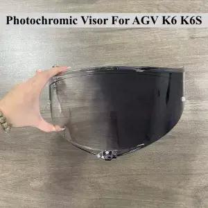 AGV K6 K6S 헬멧용 포토크로믹 바이저 윈드쉴드 안경 비세라 카스코 모토 UV 방풍