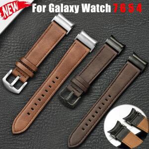 호환품 삼성 갤럭시 워치 7 6 5 40/44mm 클래식 가죽 스트랩, 틈새 없는 밴드, 프로 스트랩