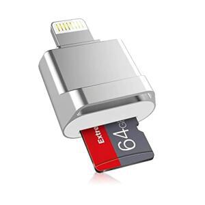 애플 MFi 인증 라이트닝 마이크로 SD 카드 리더기 아이폰 아이패드용 - iOS 13 exFAT 및 FAT32 지원