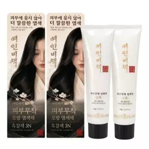 여인비책 피부무착 염색약 두피에 묻지않는 새치 염색제 120g 2개 구성