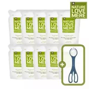 [5팩+5팩] 네이쳐러브메레 유아식기세정제 리필 500ml 5팩+5팩 + [GIFT] 실리콘 젖병집게 1개 (딥네이비)