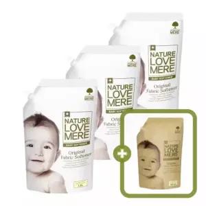 네이쳐러브메레 아기섬유유연제 리필형 1300ml 3팩+(GIFT)세제 오리지널향 500ml 리필 1팩