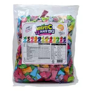 비타민C 캔디 VC캔디 12가지맛민트사탕 1kg 무설탕 비타민C함유 무가당
