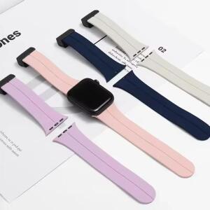 애플워치 울트라 밴드 49mm 45mm 실리콘 스트랩 마그네틱 밴드 iWatch 시리즈 7 8 SE 6 5 3 44mm 40mm 41mm