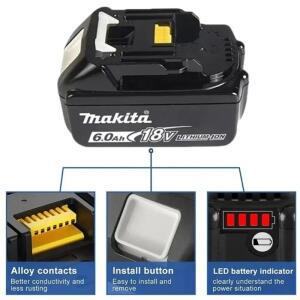 %40 정품 6AH Makita BL1860 18V 배터리 전동 공구 리튬 이온 교체용 BMS TPCELL 포함된 스크루드라이버용
