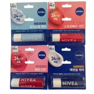 니베아 립케어 립밤 스트로베리 체리 모이스처 에센셜