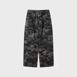 후아유 Wide Cotton Nylon Cargo Pants F WHTAG4929F